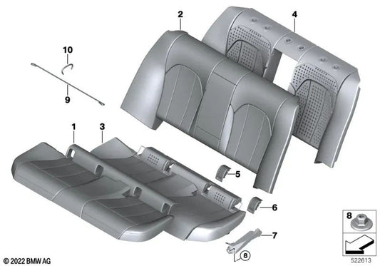 Funda de asiento de cuero sintético para BMW Serie 3 G28, G28N (OEM 52107910518). Original BMW.