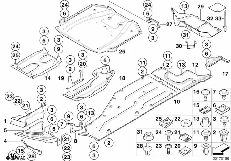 Untere Mittelverkleidung für BMW 7er E65, E66 (OEM 51717168502). Original BMW