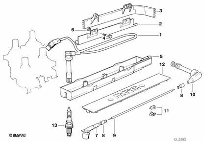 Cable de encendido para BMW Serie 3 E36 (OEM 12121247525). Original BMW.