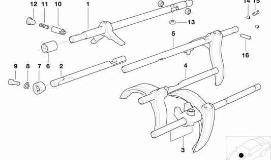 Palanca de cambio OEM 23311224359 para BMW E28, E34, E24. Original BMW.