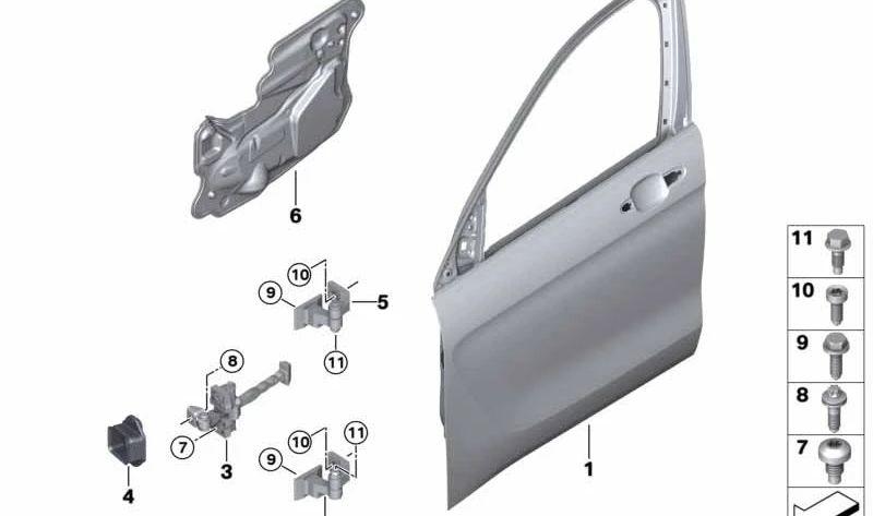 Butt de porte d'entrée 51217436001 pour BMW F48, F49. BMW d'origine.