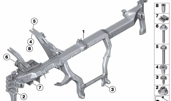 Tornillo hexagonal OEM 07147287317 para BMW F25, F26. Original BMW.