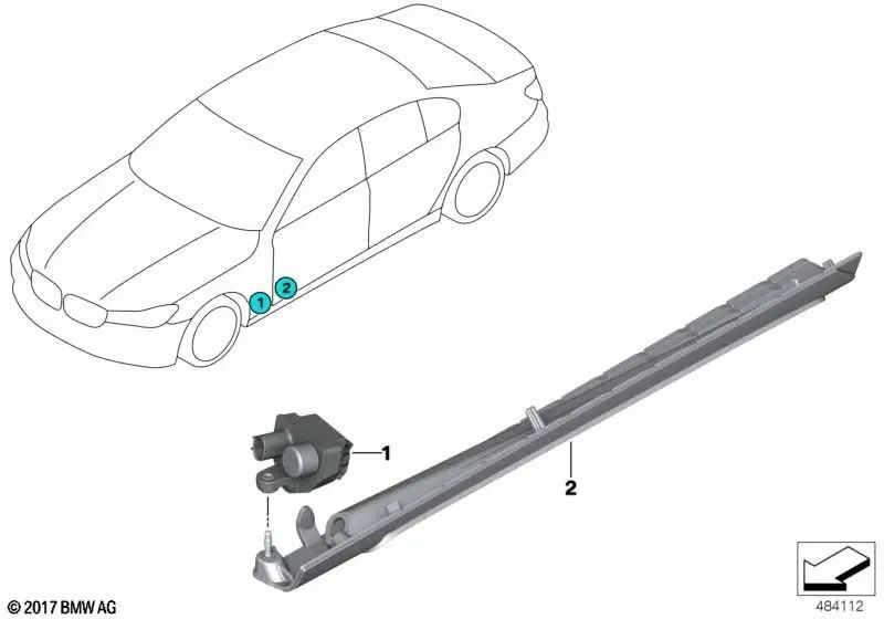 Soporte módulo de luz izquierdo para BMW G11, G11N, G12, G12N (OEM 63317391621). Original BMW