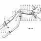 Soporte de goma escape OEM 18211103757 para BMW E30, E36, E46, E9, E12, E21, E24, E28, E34, E39, Z1, Z3. Original BMW.