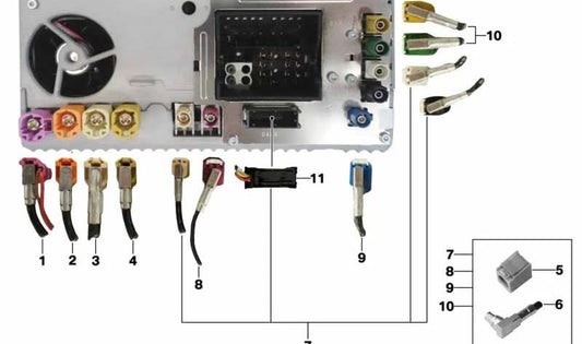 Módulo de antena FM1/FM2/Bluetooth OEM 61118794130 para BMW G32 (Serie 6 Gran Turismo). Original BMW