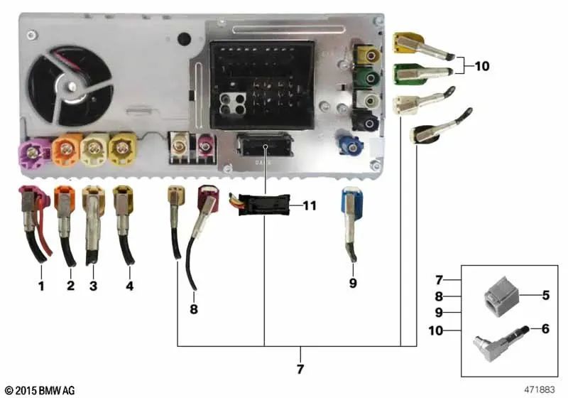 Módulo de reparación Unidad principal alta / ATM para varias series de BMW G11, G11N, G12, G12N (OEM 61119374851). Original BMW