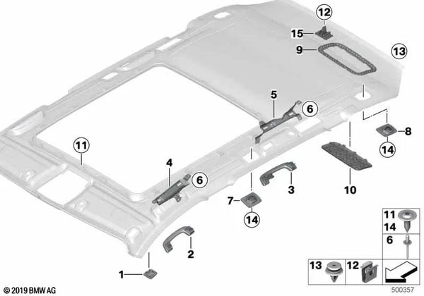 Rejilla altavoz izquierda para BMW F31, F31N (OEM 51447846659). Original BMW