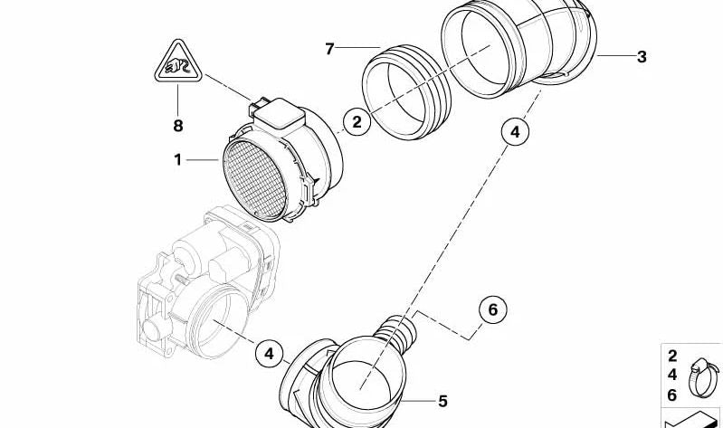 Fuelle para BMW Z4 E85 (OEM 13717514874). Original BMW.