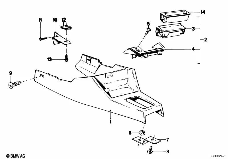 Soporte derecho para BMW E30 (OEM 51161916508). Original BMW