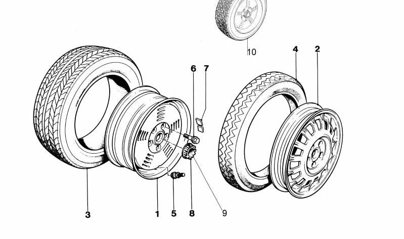 Válvula de tornillo para BMW E21, E12, E28, E24, E23 (OEM 36121119332). Original BMW