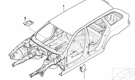 Soporte delantero izquierdo del cambio OEM 41128203907 para BMW Serie 5 (E39) y Serie 7 (E38). Original BMW.