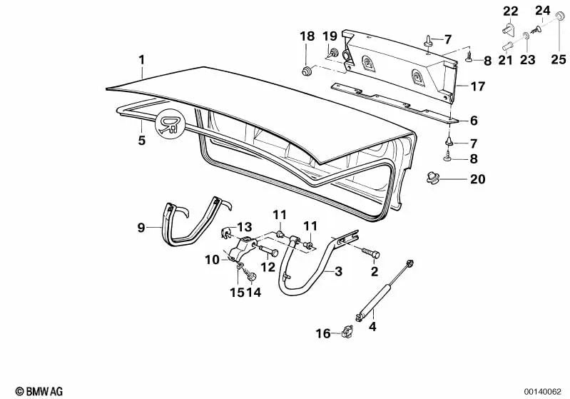 Junta para BMW Serie 5 E34 (OEM 51718110499). Original BMW