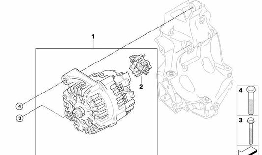 ALTERNATOR REGULATOR OEM 12318510087 for BMW E90, E91, E92, E93, E84, E83. Original BMW.