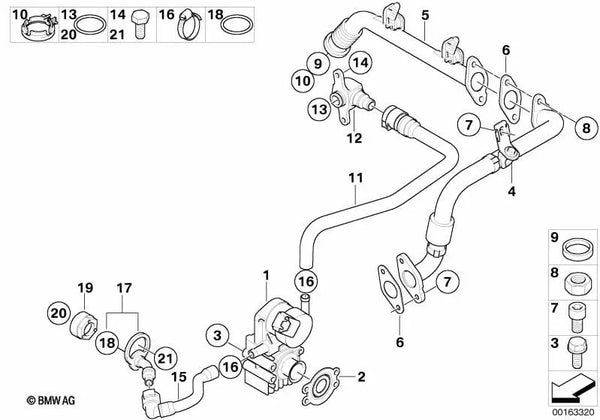 Junta Tórica para BMW E90, E90N, E91, E91N, E92, E92N, E93, E93N, E60N, E61N, F10, F11, E63N, E64N (OEM 11717577813). Original BMW