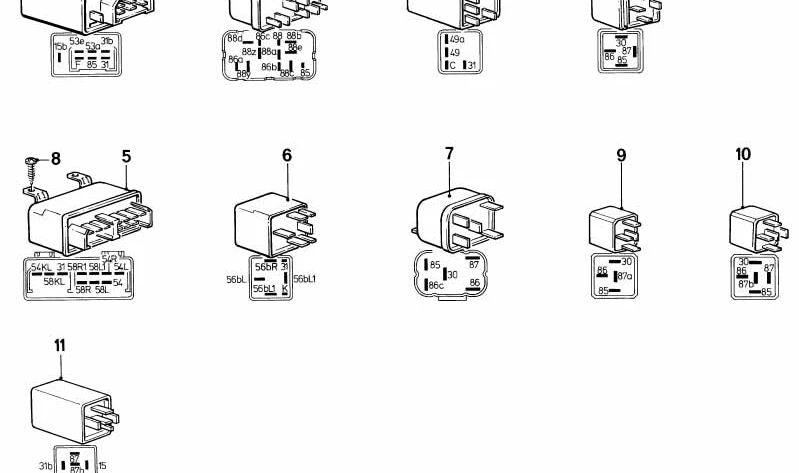 Kombinationsrelais OEM 13631272131 für BMW E12, E24, E23. Original BMW.