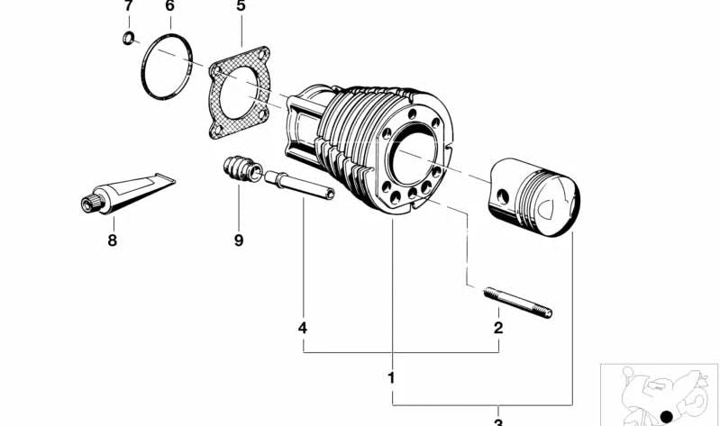 OEM -Ventilabdeckungsbrett 11321262995 für BMW R50. Original BMW.