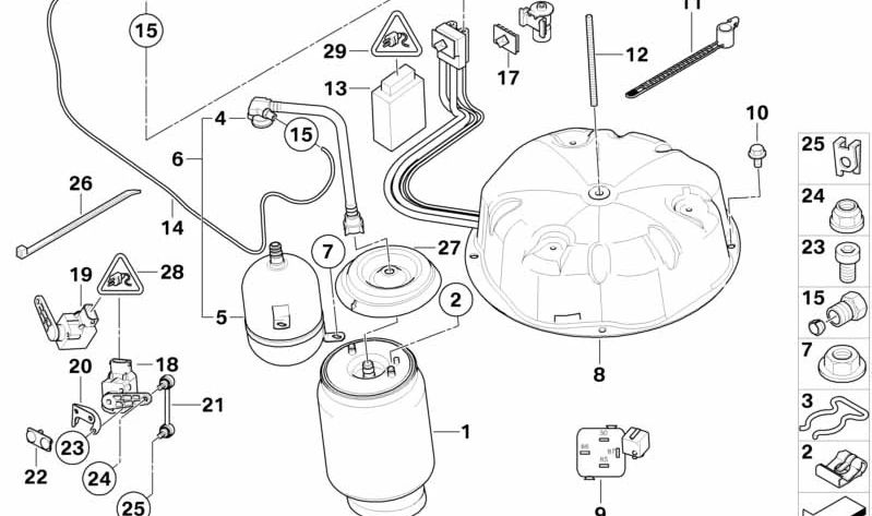 Conector para BMW X5 E53 (OEM 37226754486). Original BMW.