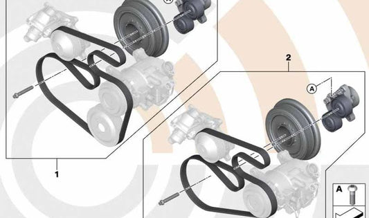 Complete Drivetrain Repair Kit for BMW 3 Series E90N, E91N, E92N, E93N, 5 Series F07, F10, F11, X1 E84, X3 F25 (OEM 11282365964). Original BMW