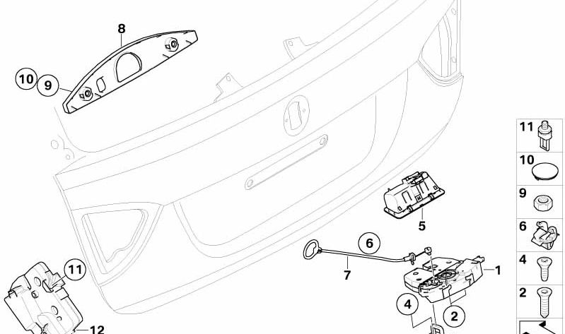 Revestimiento interior OEM 51497162177 para BMW Serie 3 (E91). Original BMW.