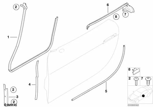 Junta para BMW Z8 E52 (OEM 51338232335). Original BMW