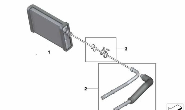 Juego de Tuberías para BMW X5 F95, G05, Serie X6 F96, G06, X7 G07, XM G09 (OEM 64119460557). Original BMW