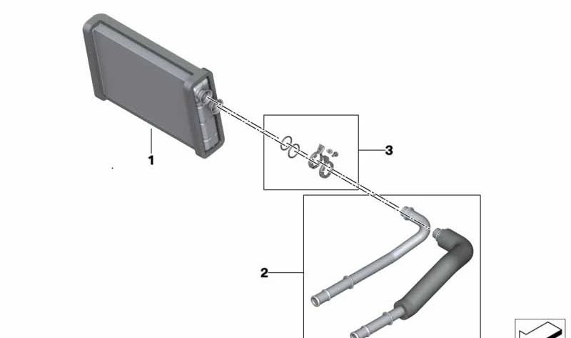 Conjunto de tuberías OEM 64119460556 para BMW G05, F95, G06, F96, G07. Original BMW.