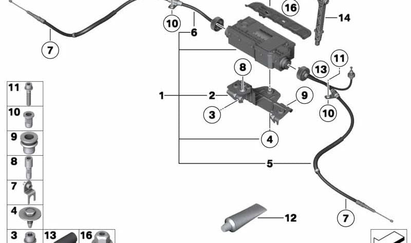 Unidad actuadora con módulo de control OEM 34436882005 para BMW F01, F02, F04. Original BMW.