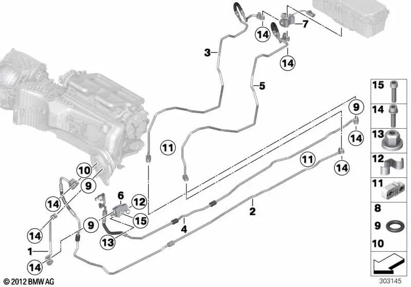 Válvula de Expansión para BMW E46, F30 (OEM 64509263429). Original BMW