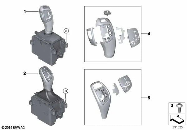 Interruptor de cambio para BMW F15, F16 (OEM 61316832381). Original BMW.