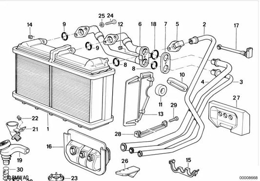 Tubo para BMW Serie 7 E32 (OEM 64111379932). Original BMW