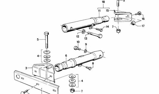 Soporte Amortiguador Frontal para BMW E21 (OEM 51111830645). Original BMW