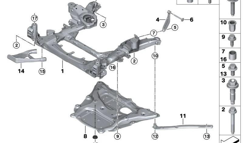 Vis OEM combinées 07148838952 pour BMW G09. BMW d'origine.