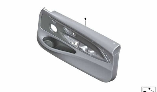 Revestimiento de puerta de cuero derecho para BMW F32, F33 (OEM 51417389512). Original BMW.