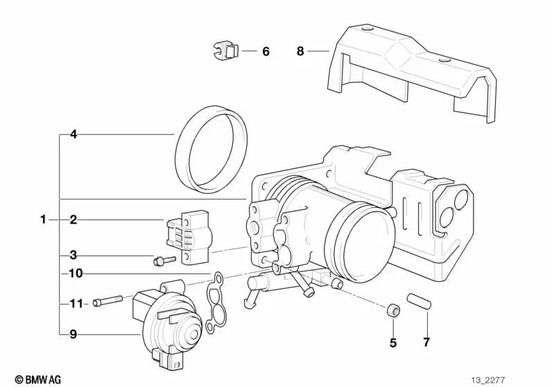 Cover for BMW 3 Series E36, 5 Series E34 (OEM 13541247753). Genuine BMW