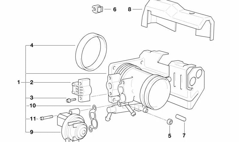 Válvula de Control de Marcha en Vacío para BMW E36, E46, E34 (OEM 13411435846). Original BMW