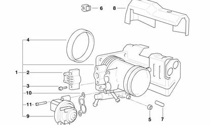 Válvula de Control de Marcha en Vacío para BMW E36, E46, E34 (OEM 13411435846). Original BMW