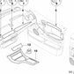 Base de consola central OEM 51168408025 para BMW E53. Original BMW.