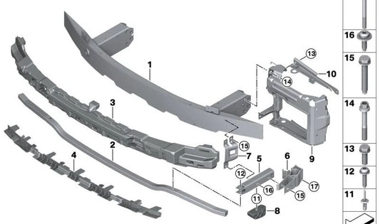 OEM Left Adapter 51117422233 for BMW G42, G20, G21, G28, G22, G23. Original BMW.