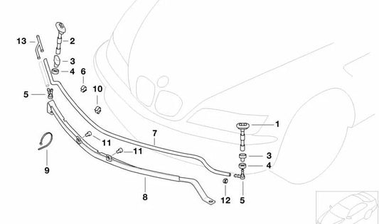 Bico de pulverização correto para vários modelos/séries BMW (OEM 61678389740). BMW originais.