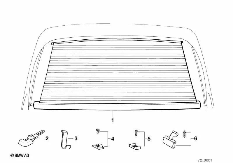 Gancho de suspensión izquierdo para BMW E36 (OEM 51161977027). Original BMW