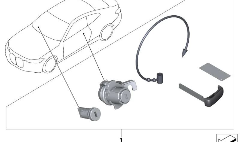 Coded Lock 51219880797 for BMW F44, G22, G23. Original BMW.