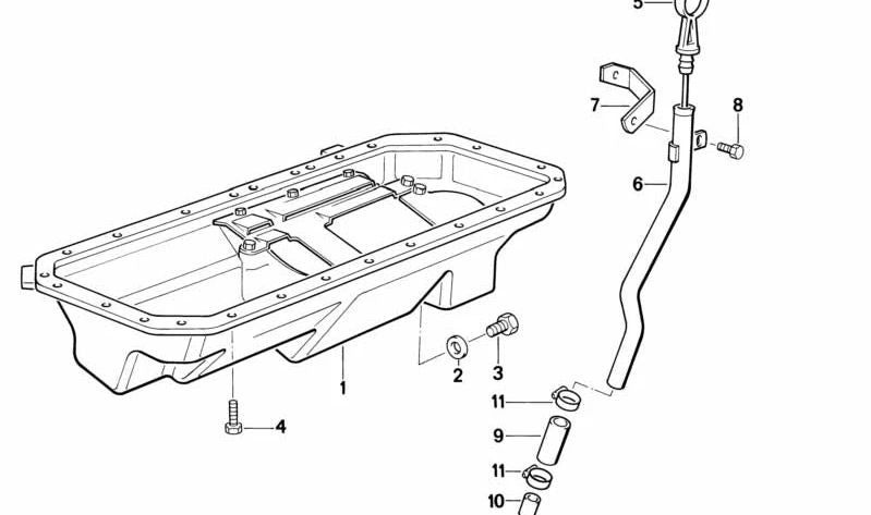 OEM guide tube 11431726422 for BMW (E30, Z1). Genuine BMW.