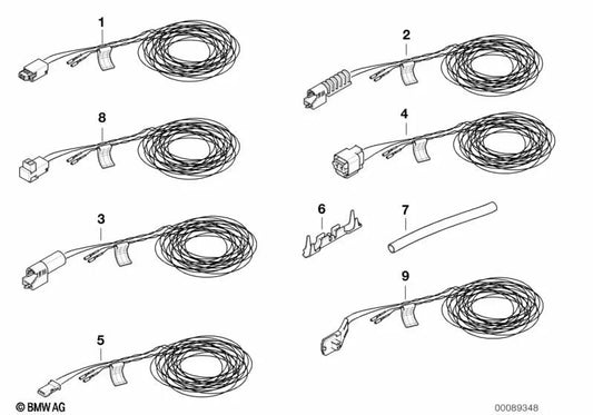 Câble de réparation du capteur de courroie pour la série BMW 3 E36 (OEM 61129118092). BMW d'origine.