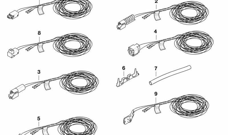 Airbag repair cable/OEM control unit 61126824837 for BMW E36, E46, E39, E38, E53, Z3. Original BMW.