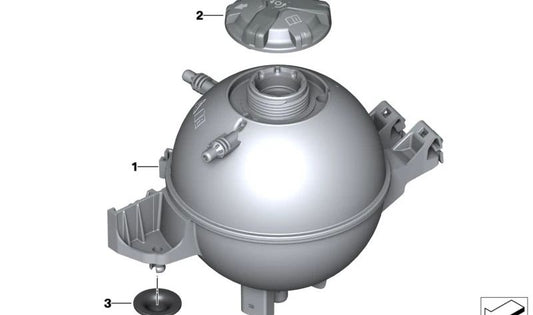 Depósito de Expansión para BMW X3 G08E, G08F (OEM 17137925685). Original BMW