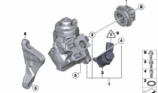 Support OEM 13517804376 pour BMW E81, E82, E87, E88, E90, E91, E92, E93, E60, E61, E84, E83. BMW d'origine.