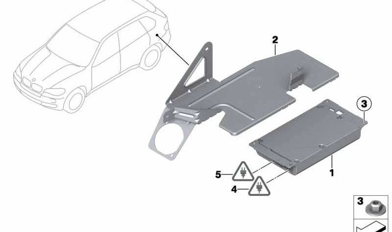 Combox Telematik para BMW E81, E82, E87, E88, E90N, E91N, E92N, E93N, E84, E70, E71, E72, E89 (OEM 84109257161). Original BMW