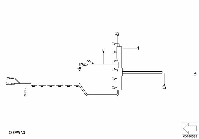 Cableado Inyectores / Encendido para BMW X3 E83N (OEM 12513448536). Original BMW