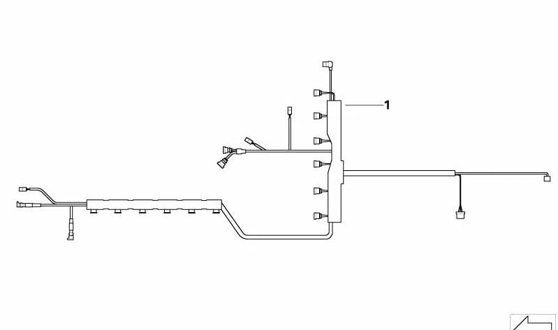 Arnés de cables para inyectores / Encendido para BMW E60N, E61N (OEM 12517564358). Original BMW