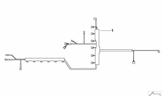 Arnés de cables para inyectores / Encendido para BMW E60N, E61N (OEM 12517564358). Original BMW